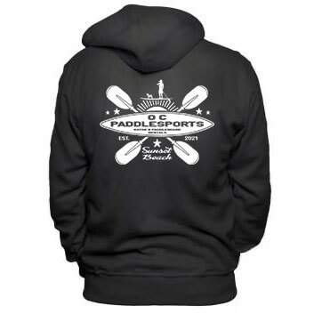 OC Paddlesports - black sweatshirt, white logo